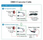 OBD I Converter Adapter Switch Cable for LAUNCH X431 EURO PAD II